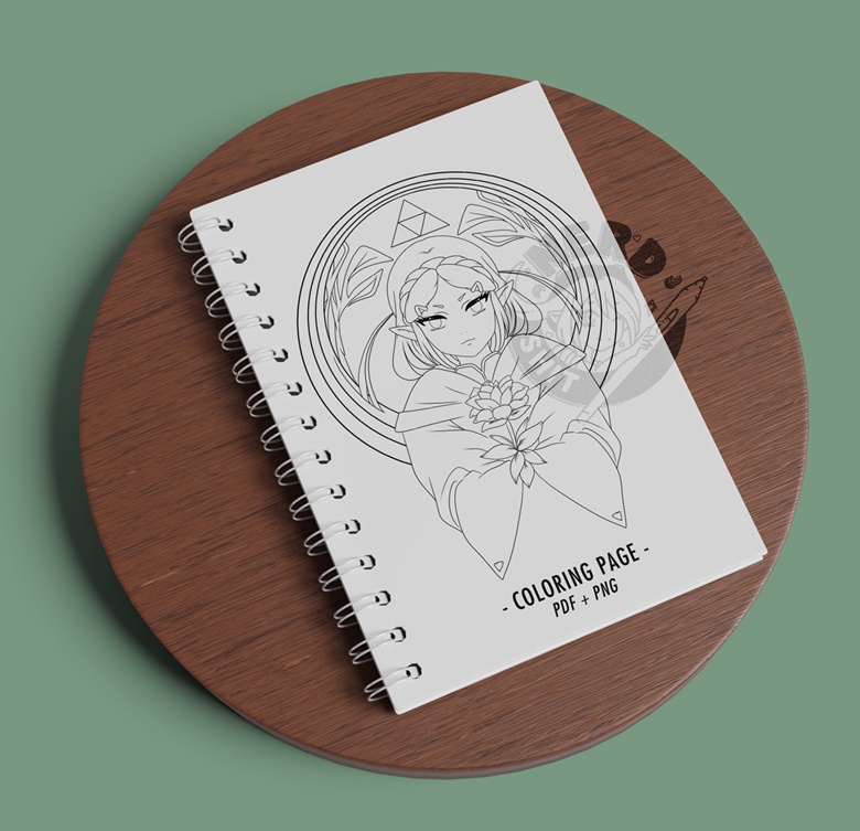 Zelda coloring page
