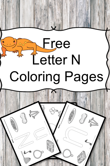 Letter n coloring pages