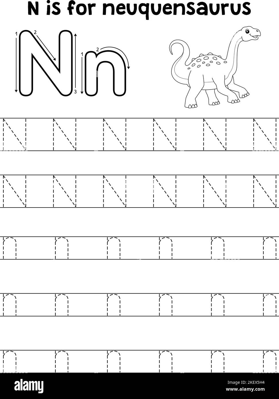 Tracing letter n hi
