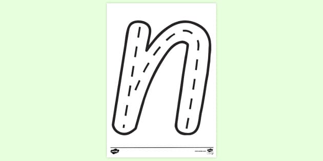 Lowercase n road lettering louring louring sheets