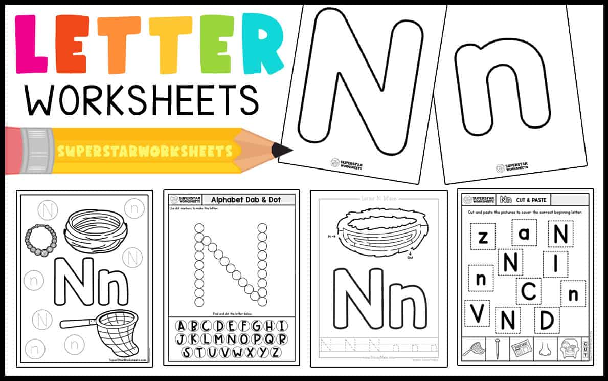 Letter n worksheet