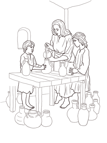 Elisha helps widow coloring page free printable coloring pages