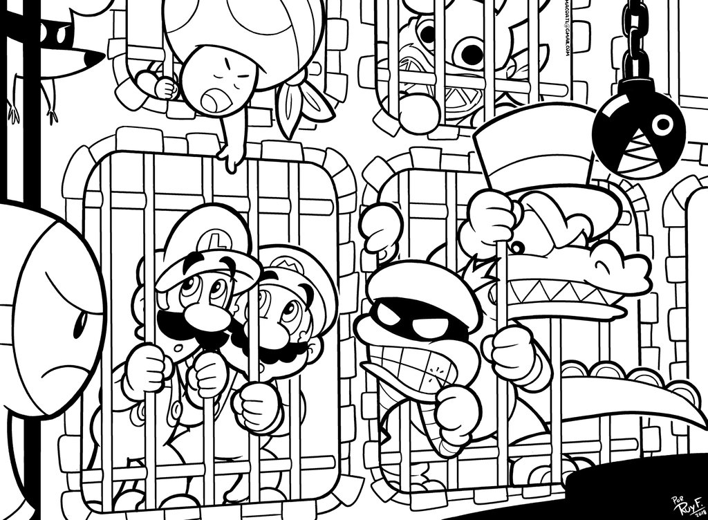 Macoatl on x we are officialy halfway trough the remake of the super mario brothers movie coloring book here are more pages supermariobrothersmovie coloringbook remake supermariorpg marioandluigi toad nintendo prision httpstcoaqmvfauq