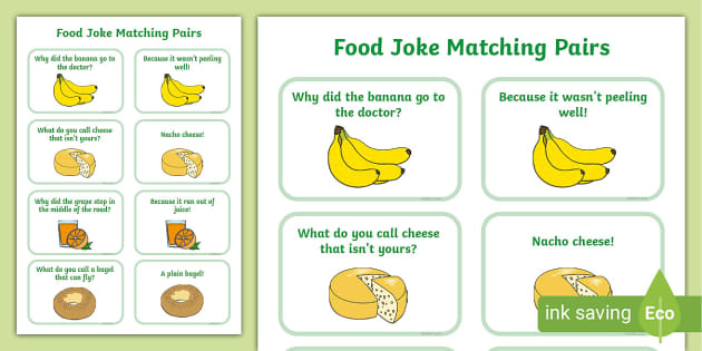 Food joke matching pairs teacher made