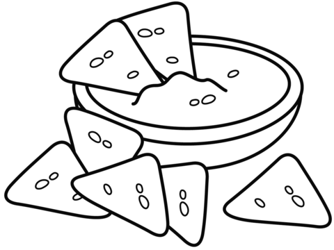 Nachos coloring page free printable coloring pages