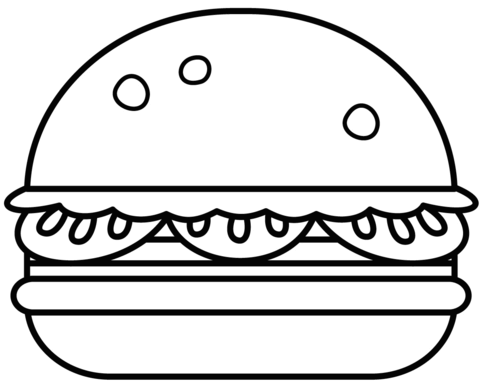 Burger coloring page free printable coloring pages