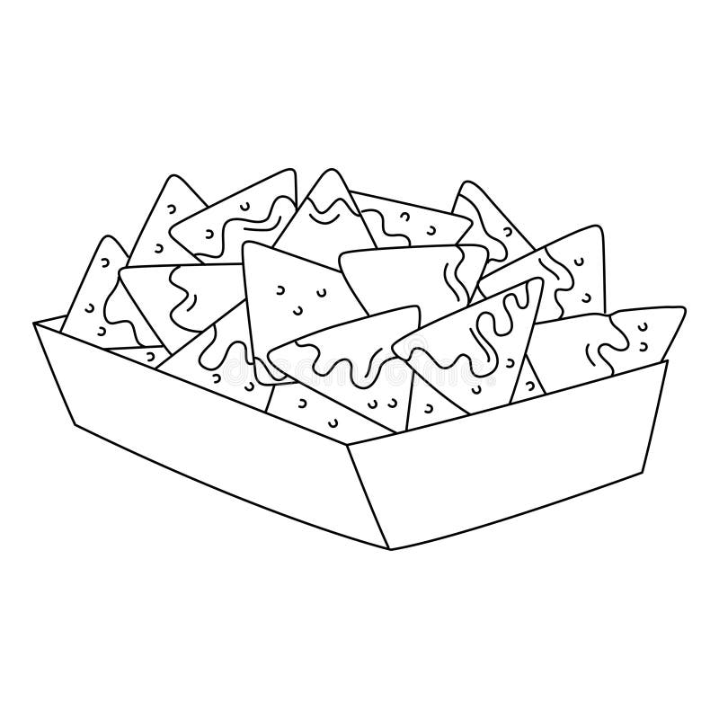 Coloring nachos stock illustrations â coloring nachos stock illustrations vectors clipart