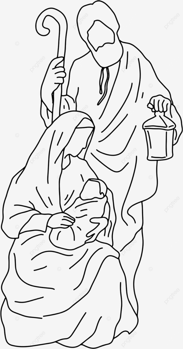 Josã con bastãn y marãa acunando al nião jãºs en un belãn v vector png dibujos biblia dios marãa png y vector para dcargar gratis