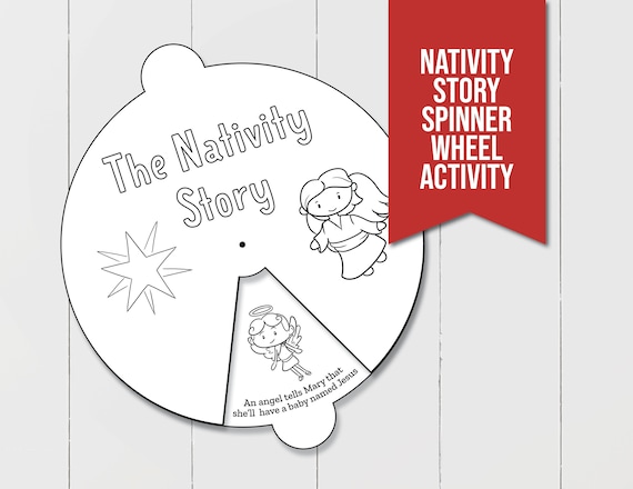 La rueda giratoria de la historia de la natividad imprimible actividad navideãa cristiana perfecta para niãos actividad para colorear sobre el nacimiento de jesãºs