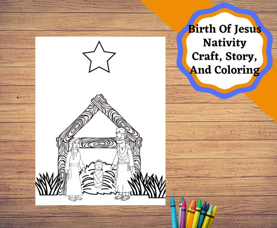 Manualidad imprimible del nacimiento de jesãºs natividad navideãa nacimiento de cristo hojas de actividades bãblicas