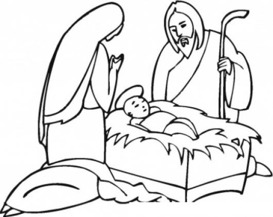 Dibujos para colorear del nacimiento de jesãºs