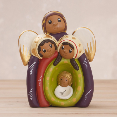Ceramic nativity statuette