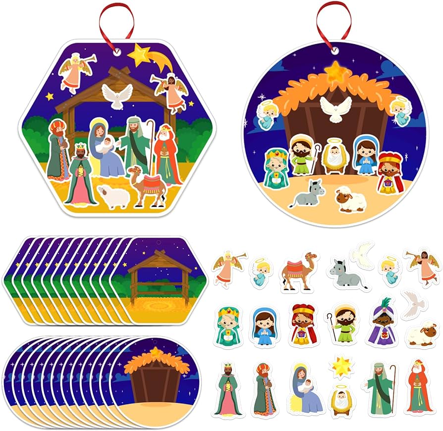 Whatsign calanãas de belãn para hacer una escena de belãn adornos religiosos cristianos calanãas de navidad para niãos manualidades de nacimiento de jesãºs calanãas de belãn para actividades de navidad recuerdos de