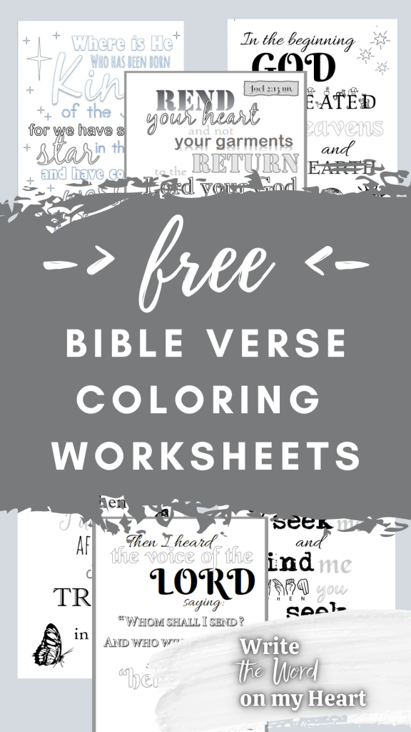 Scripture coloring sheets â write the word on my heart