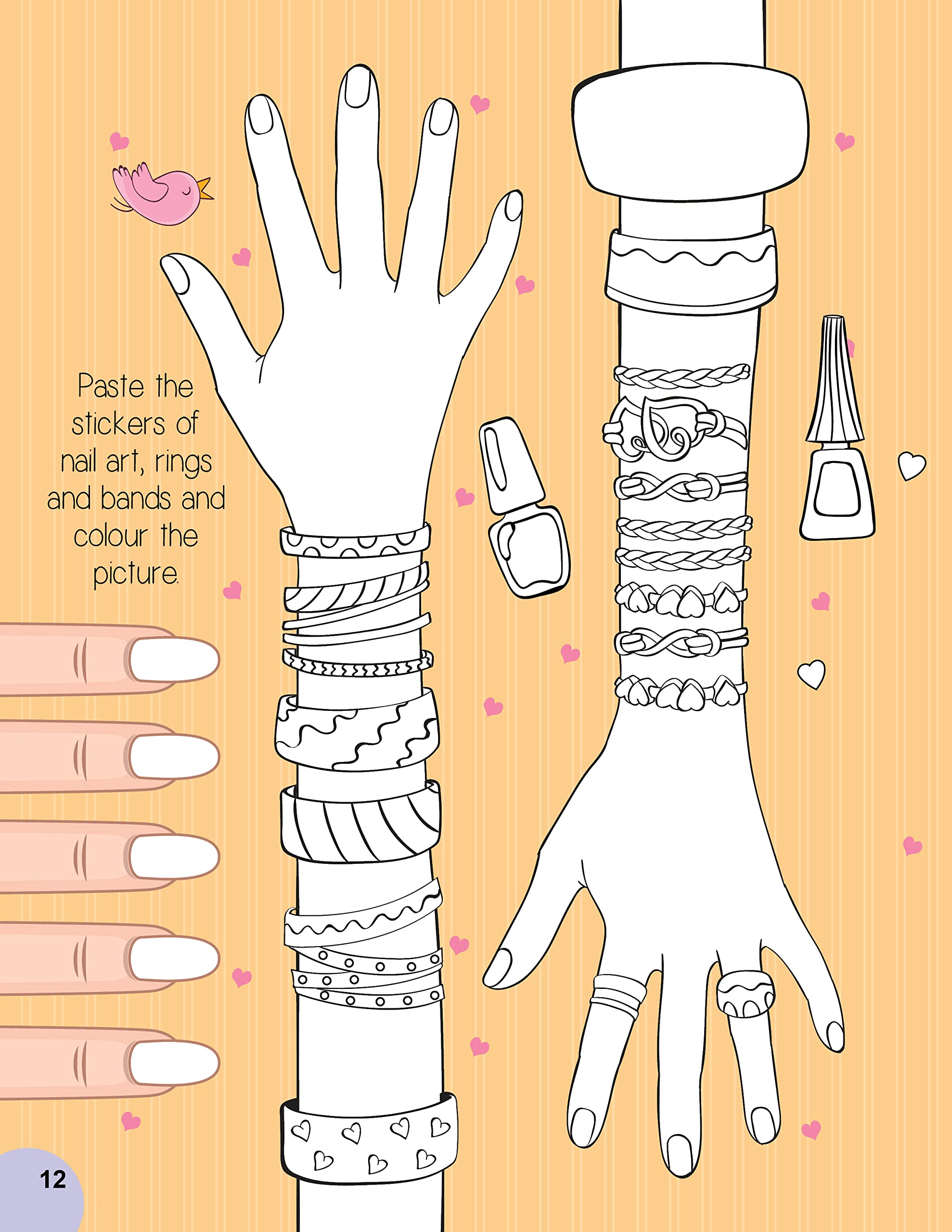 Nail art and hair style