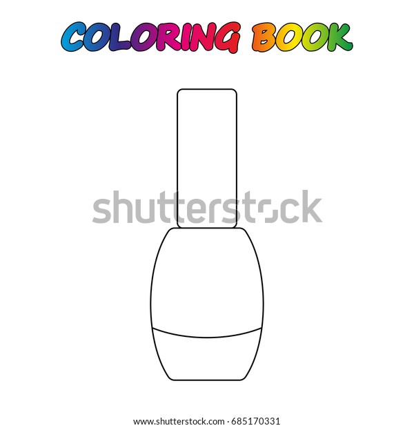 Nail polish coloring book coloring page stock vector royalty free