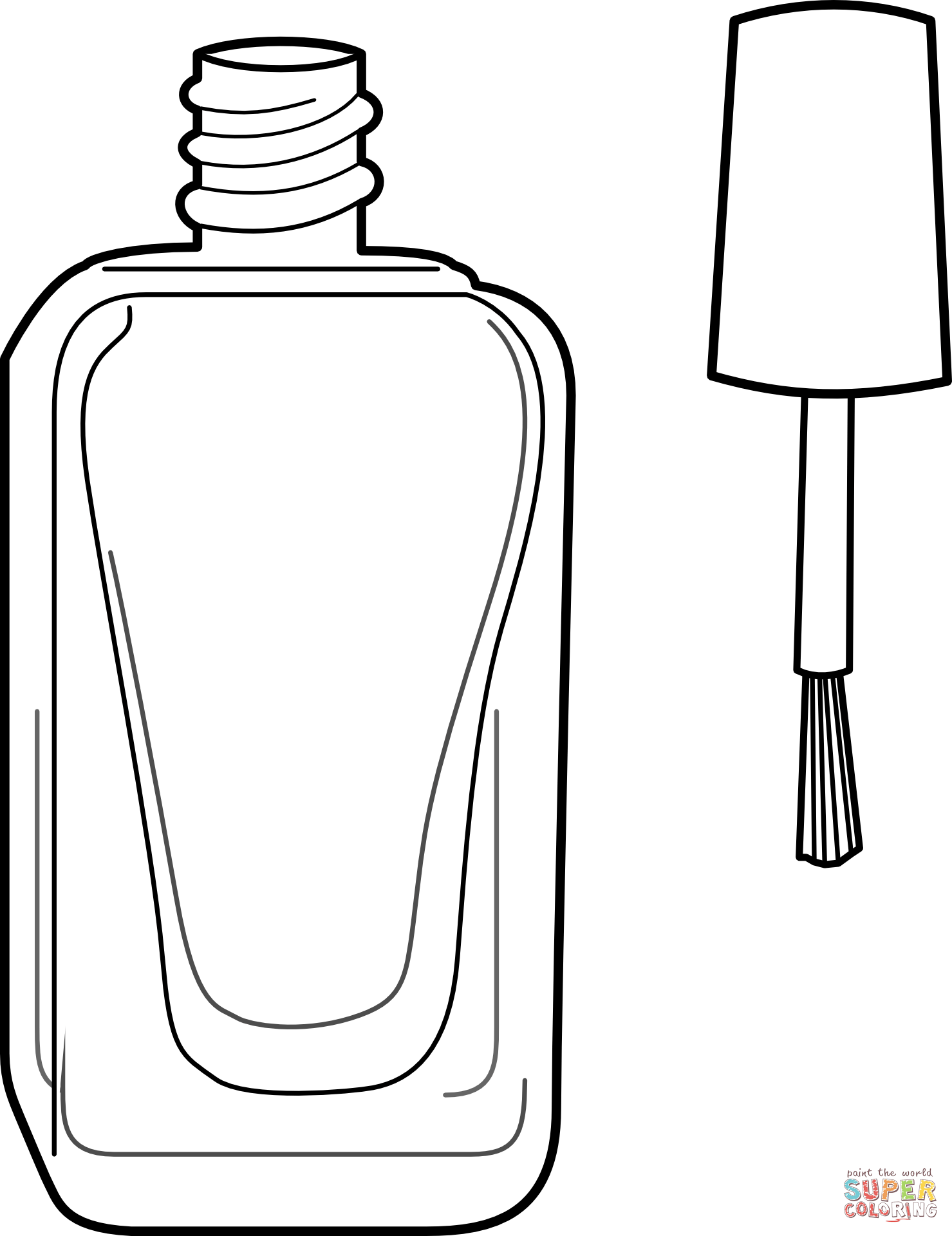 Nail polish bottle coloring page free printable coloring pages