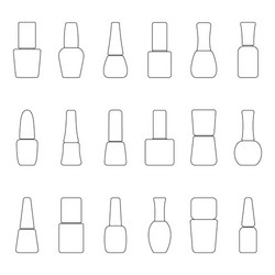 Nail polish vector images over