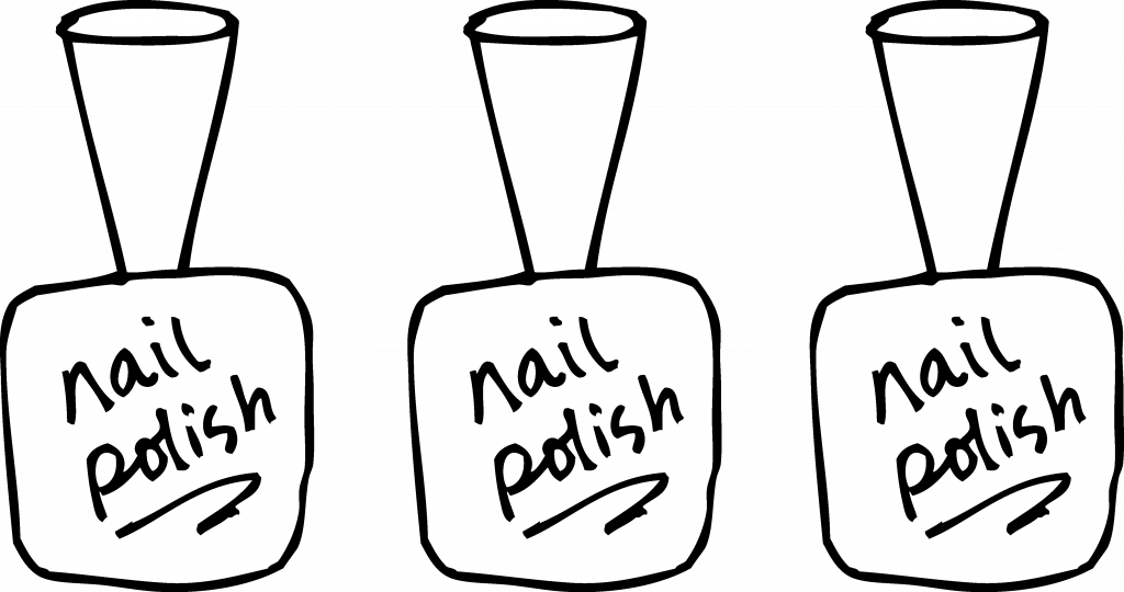 Download unique nail polish coloring page free clip