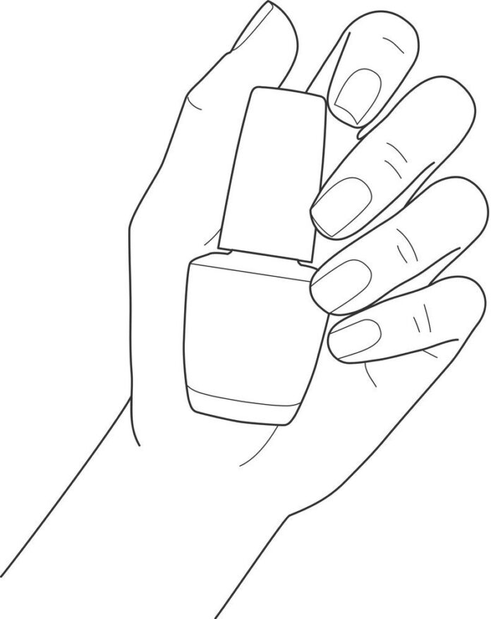 Nail polish coloring book to print and online