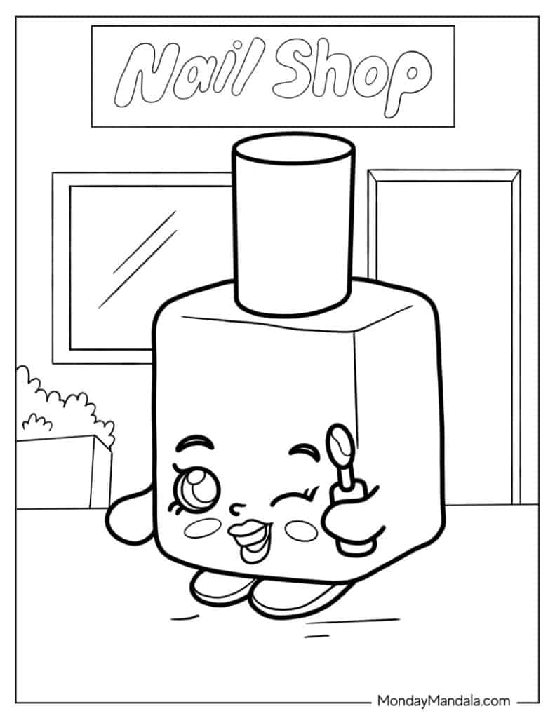 Shopkins coloring pages free pdf printables