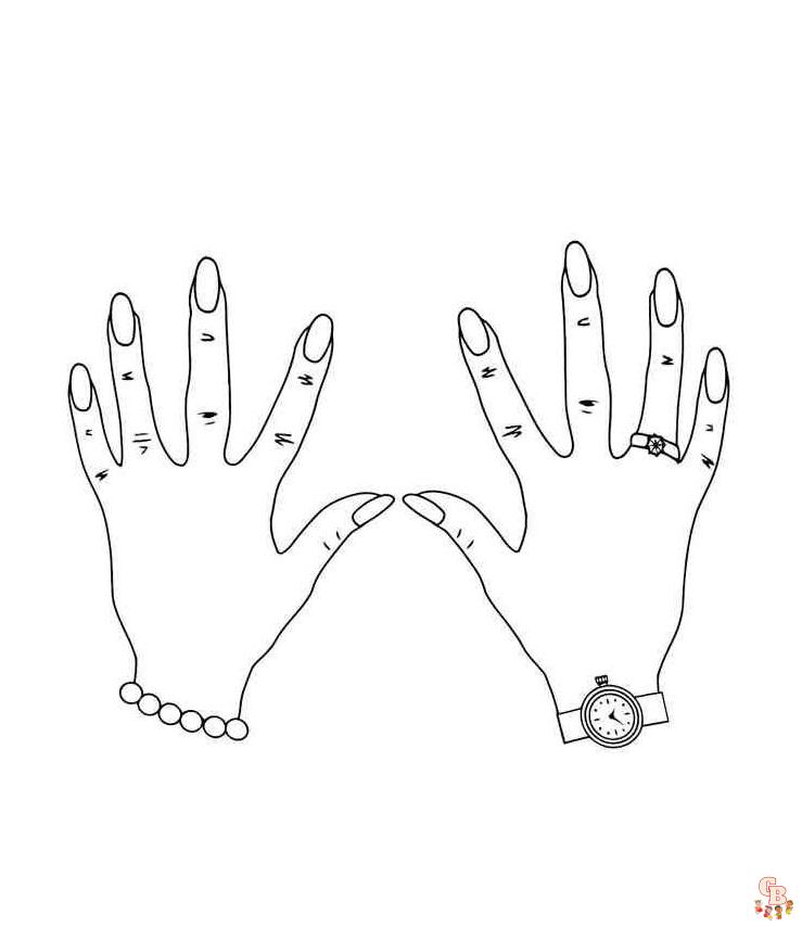 Printable nail coloring pages free for kids and adults