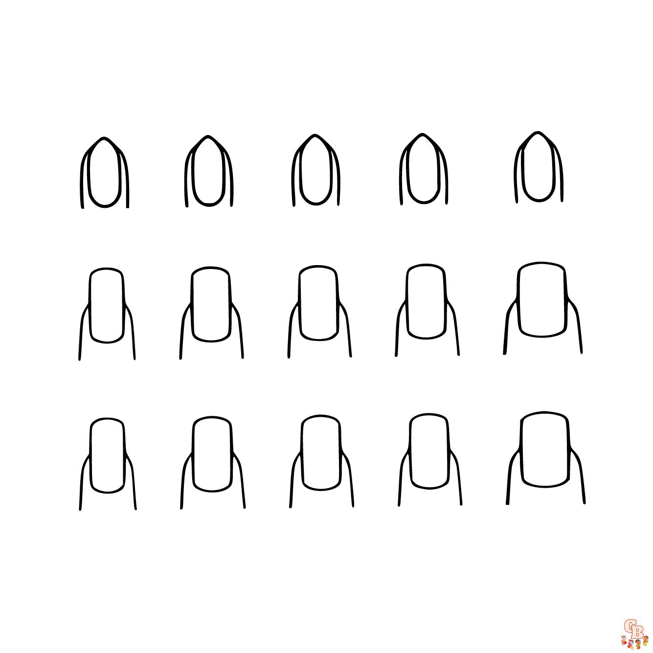 Printable nail coloring pages free for kids and adults