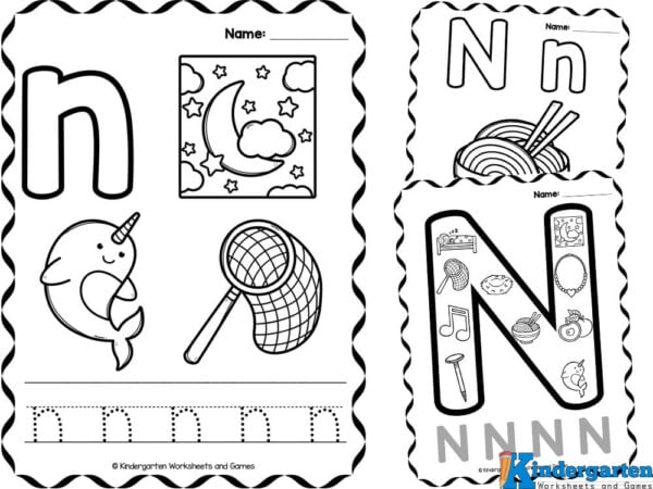 Free printable letter n coloring pages
