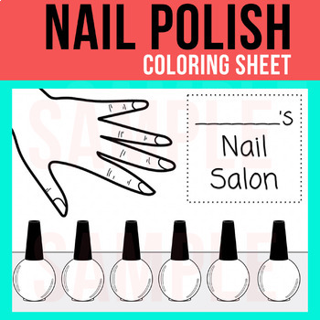 Nail polish coloring sheet paint fingernails printable reward colors nail polish nails coloring sheets