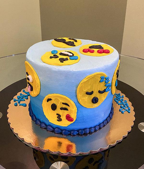 Emoji layer cake