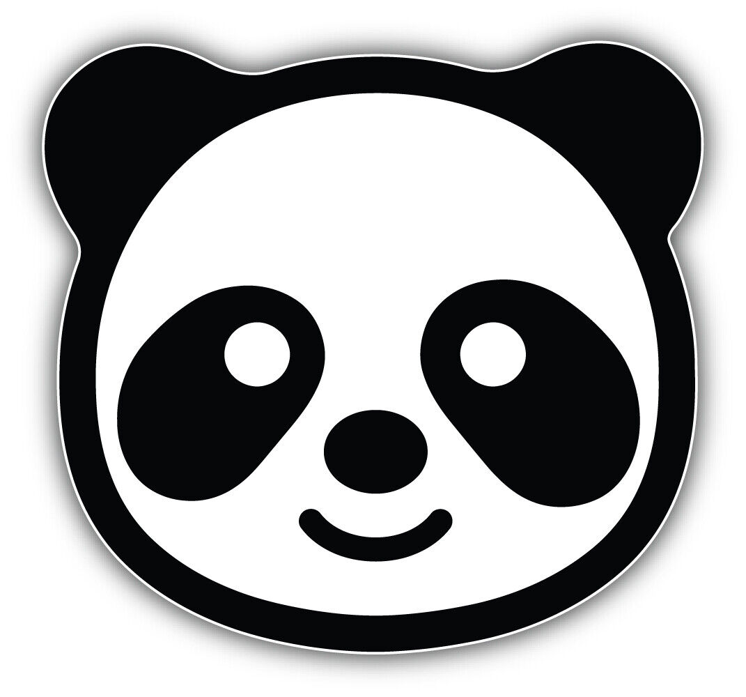 Panda face cartoon sticker bumper decal