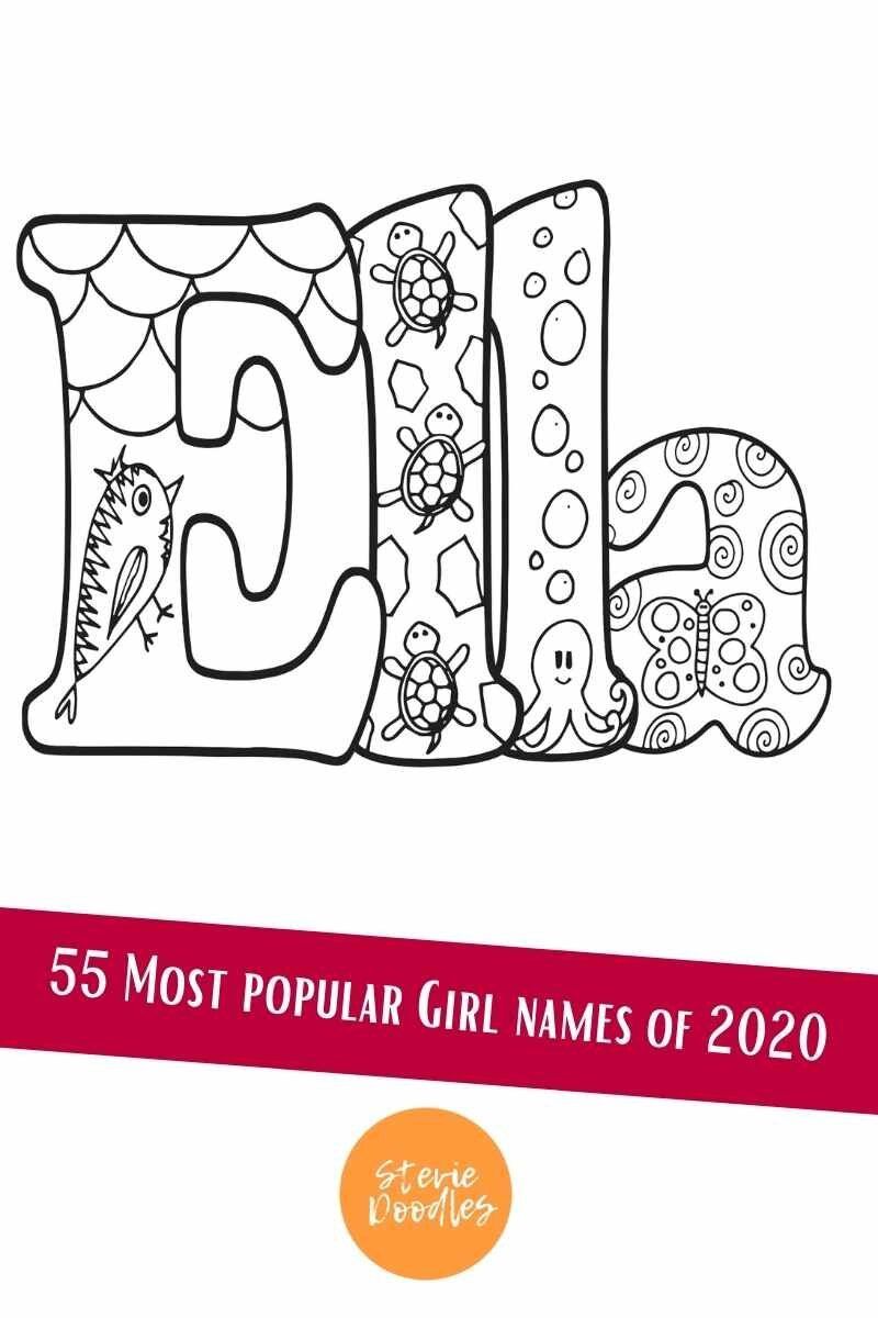 Most popular girl names in free printable coloring pages for each â â free printable coloring pages printable coloring pages free printable coloring