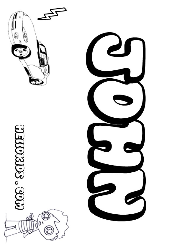 John coloring pages