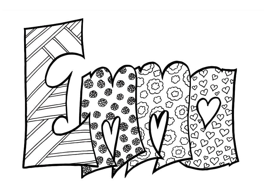 Name emma coloring page