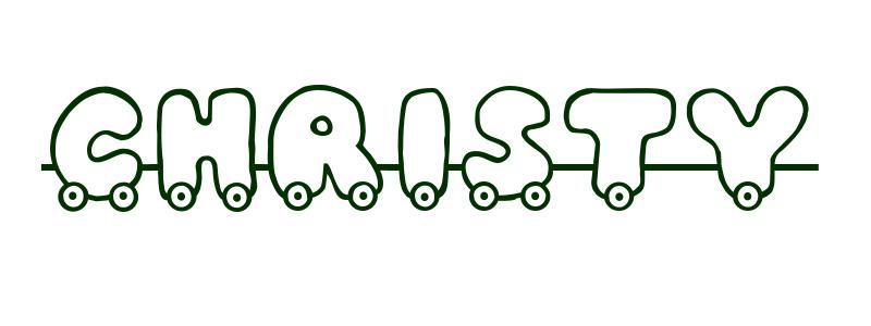 Coloring page first name christy