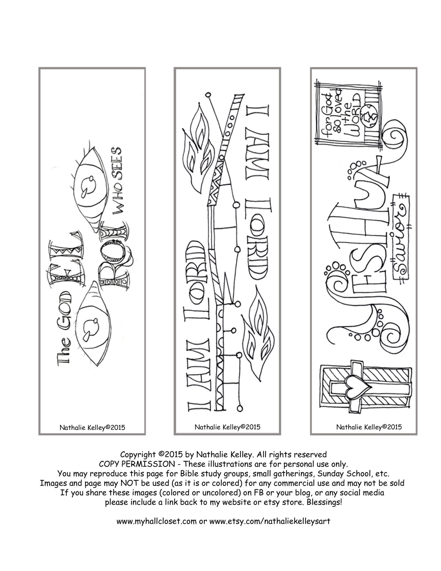Free names of god bookmarks