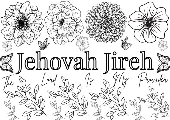 Asks names of god adult coloring printable pages page digital download
