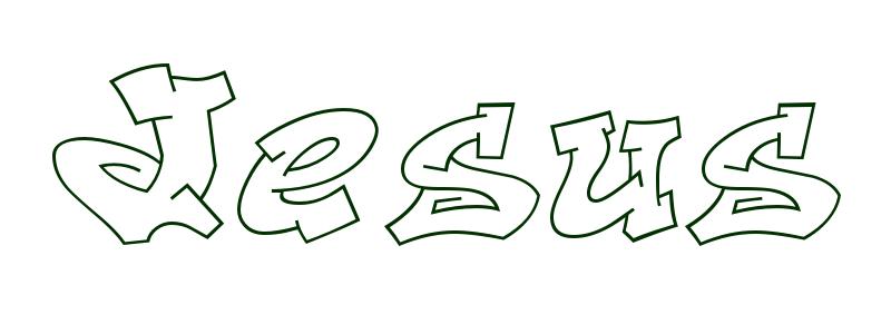 Coloring page first name jesus