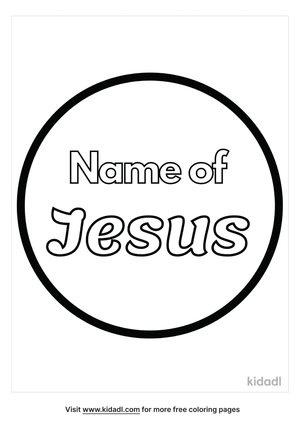 Free name of jesus coloring page coloring page printables