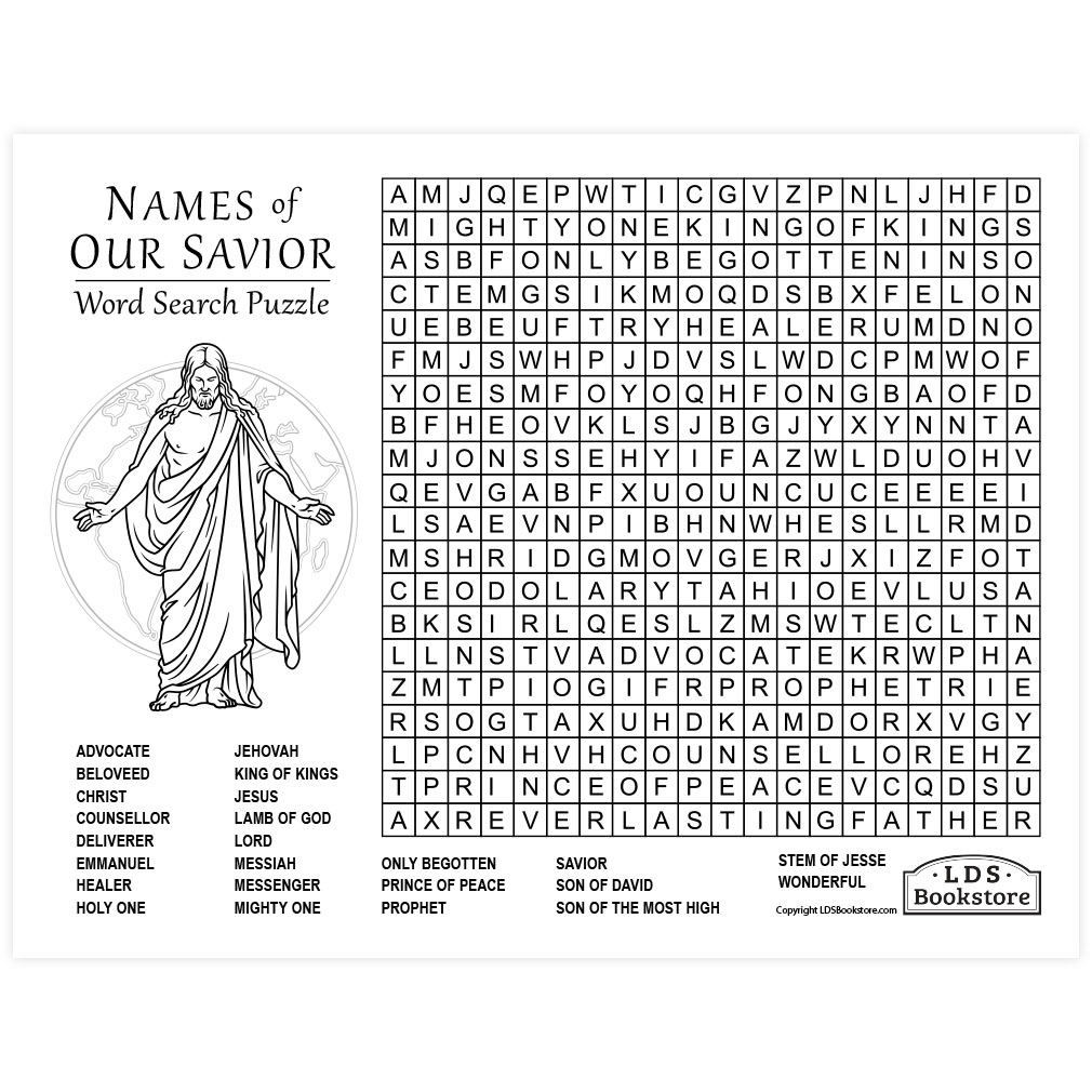 Names of our savior word search