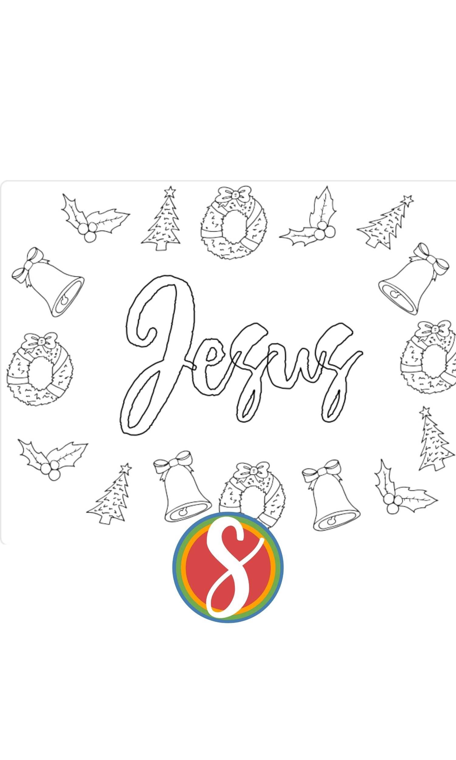 Free jesus christmas coloring pages â stevie doodles