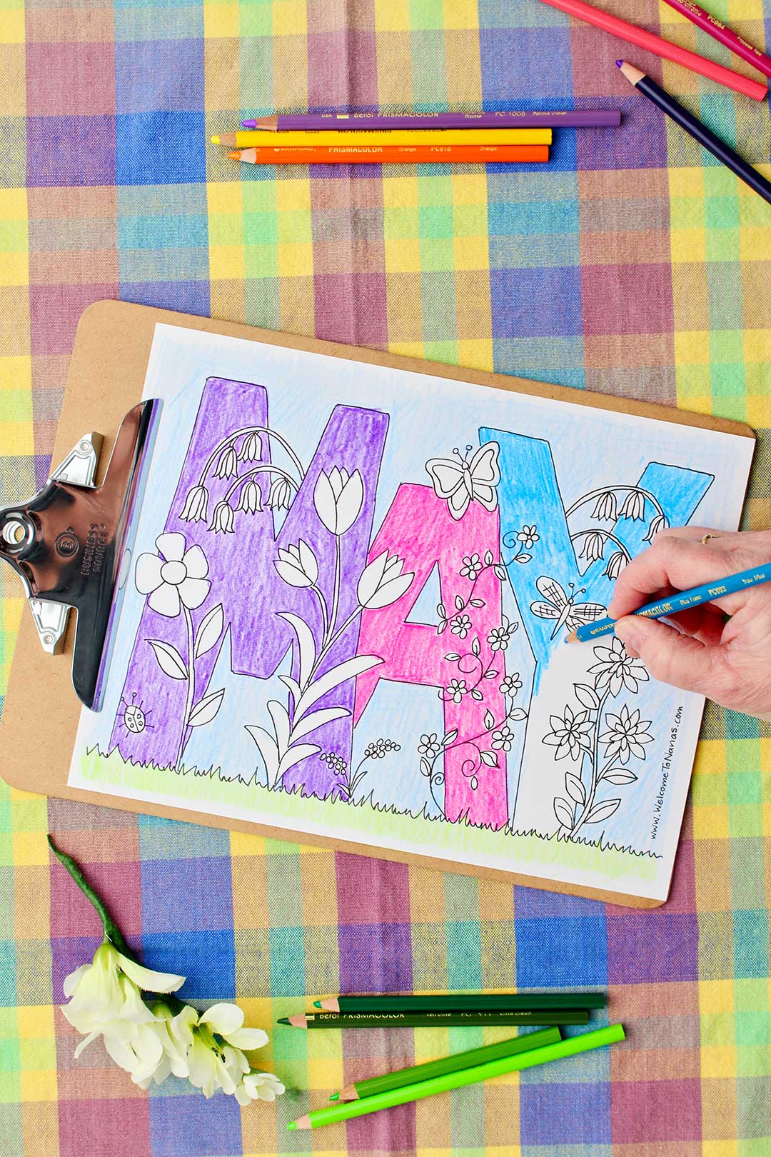 Free merry month of may coloring pages