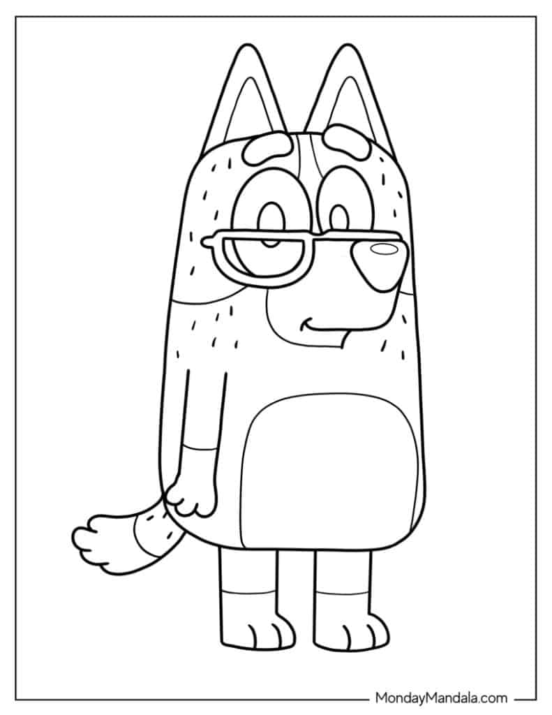 Bluey coloring pages free pdf printables