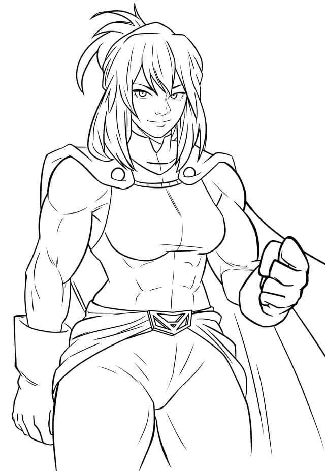 Nana shimura from my hero academia coloring page