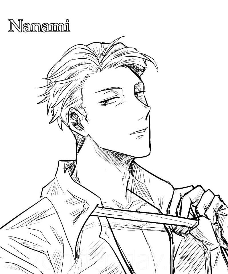 Jujutsu kaisen nanami coloring page