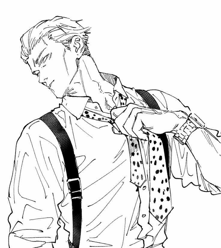 Printable kento nanami coloring pages