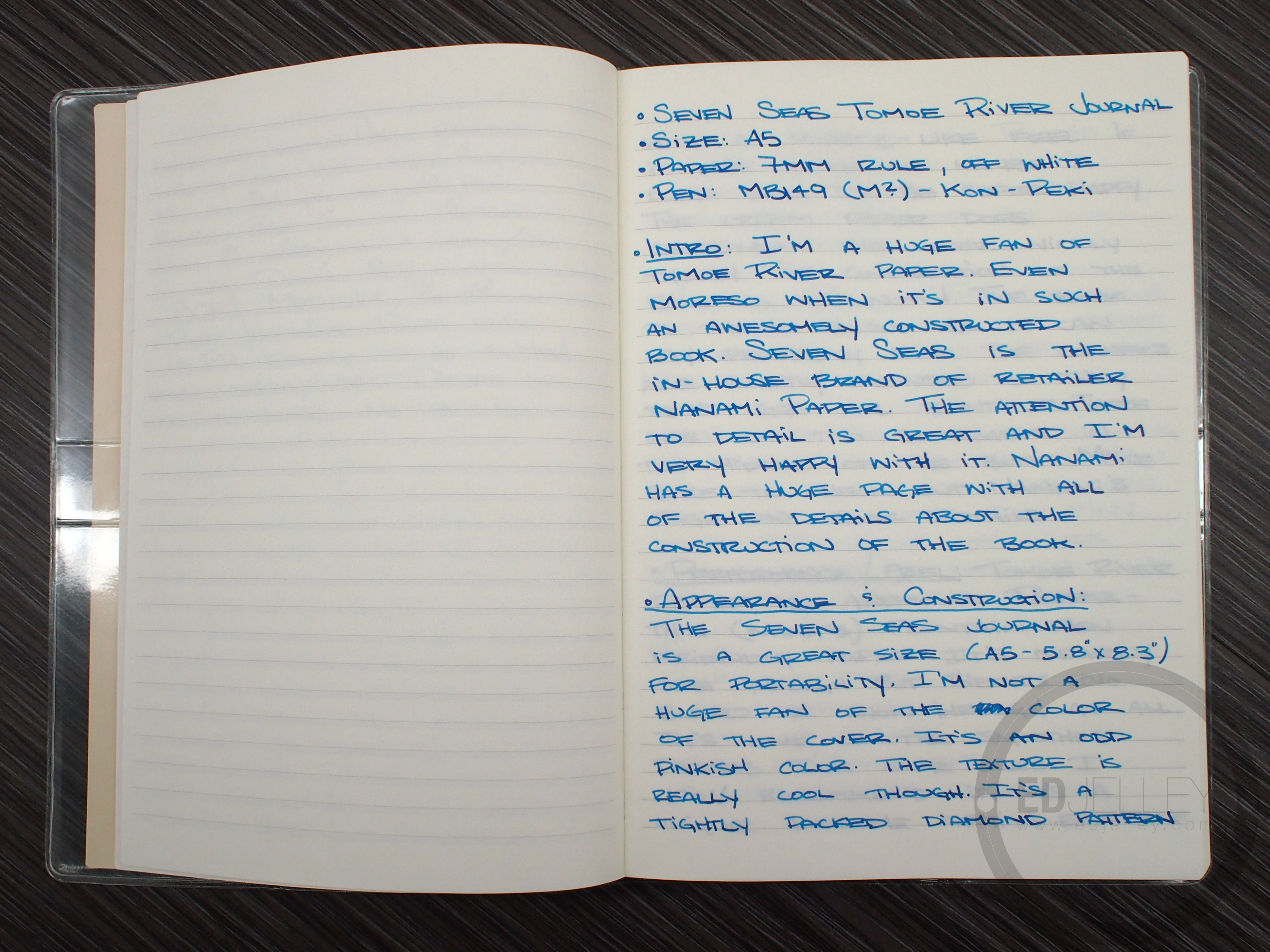 Seven seas tomoe river paper journal â â fountain pen ink and stationery reviews