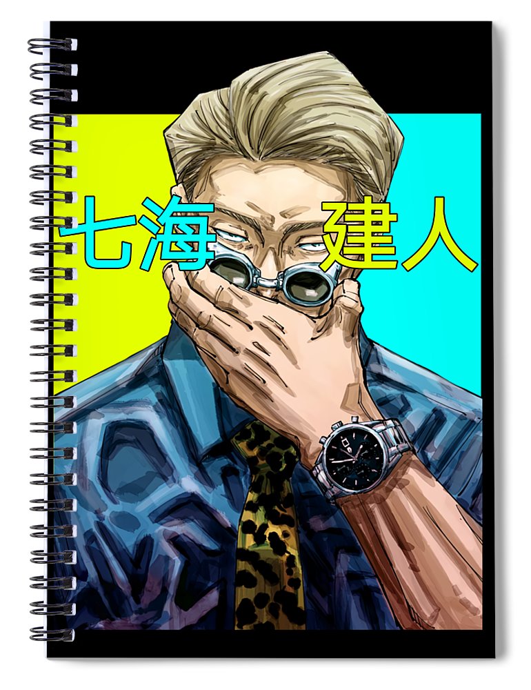 Nanami kento from jujutsu kaisen spiral notebook by elizabeth c henry