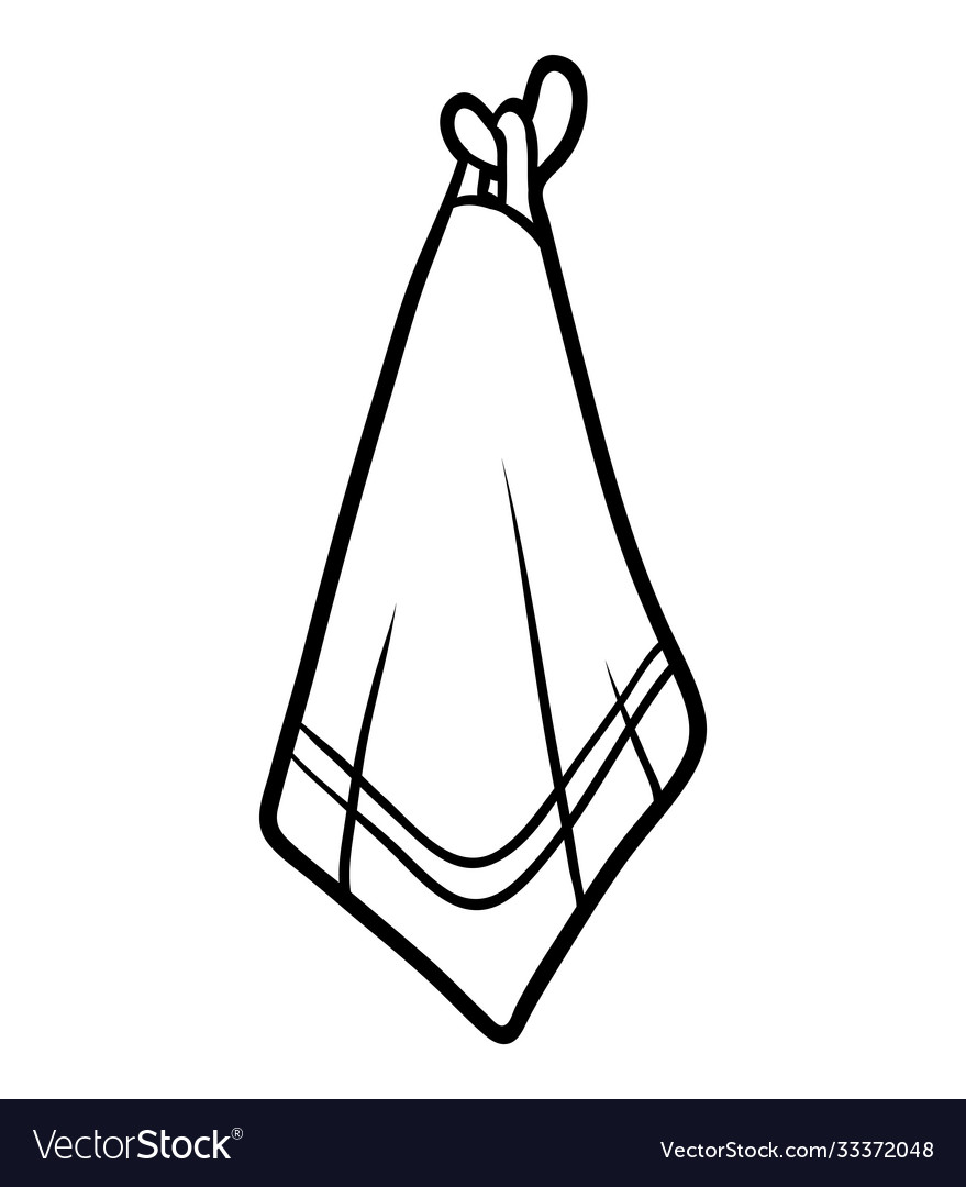 Coloring book dish towel royalty free vector image