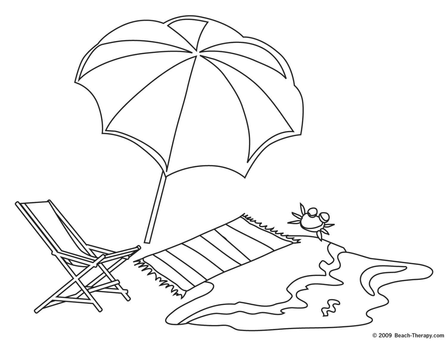 Beach coloring pages